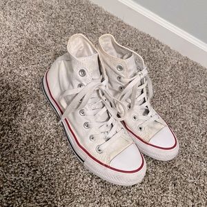 White hightop Converse